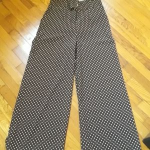 7th ave NY Co brown polka dot pants. Size 10